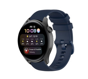 Strap-it Bracelet silicone luxe Huawei Watch 3 (Pro) (bleu foncé)