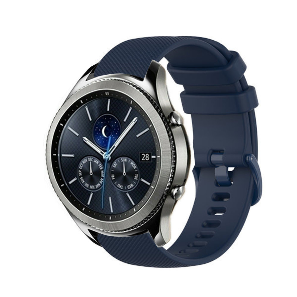 Strap-it Strap-it Bracelet silicone luxe Samsung Gear S3 (bleu foncé)