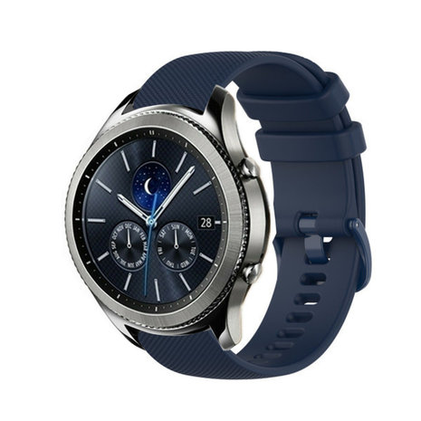 Strap-it Strap-it Bracelet silicone luxe Samsung Gear S3 (bleu foncé)