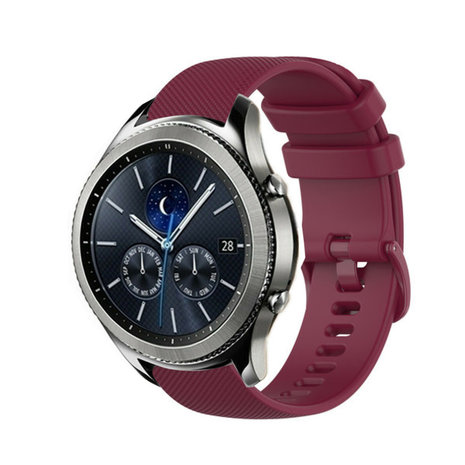 Strap-it Strap-it Bracelet silicone luxe Samsung Gear S3 (rouge foncé)