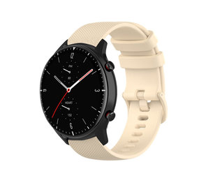 Strap-it Bracelet silicone luxe Xiaomi Amazfit GTR 2 (beige)