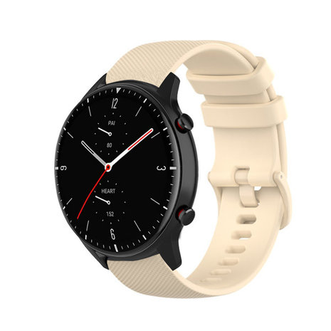 Strap-it Strap-it Bracelet silicone luxe Xiaomi Amazfit GTR 2 (beige)