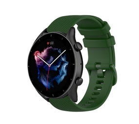 Strap-it Bracelet silicone luxe Amazfit GTR 3 (Pro) (vert armée)