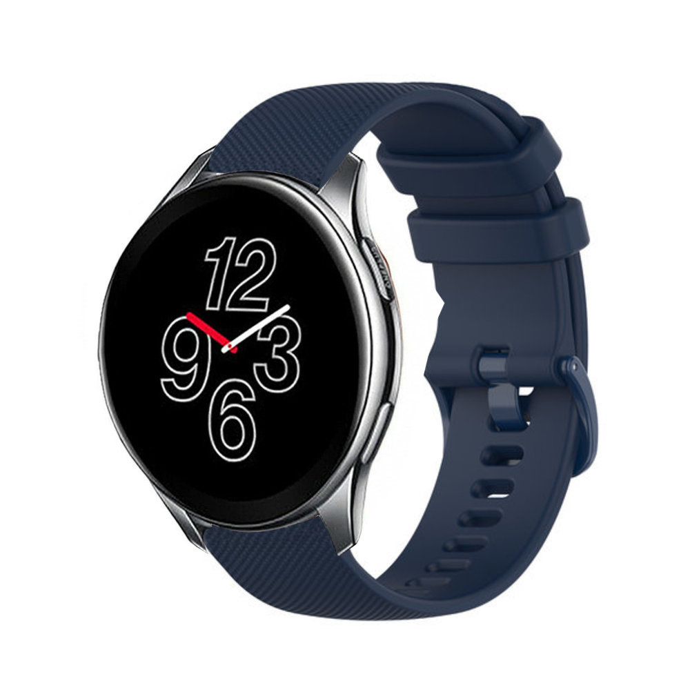 Strap-it Strap-it Bracelet silicone luxe OnePlus Watch (bleu foncé)