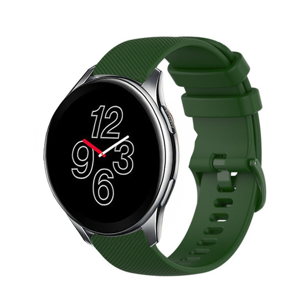 Strap-it Strap-it Bracelet silicone luxe OnePlus Watch (vert armée)
