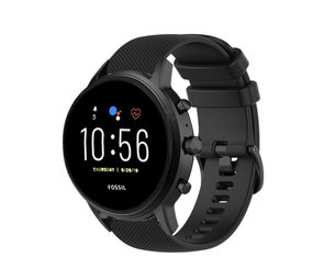 Strap-it Bracelet silicone luxe Fossil Gen 5 (noir)
