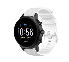 Strap-it Bracelet silicone luxe Fossil Gen 5 (blanc)