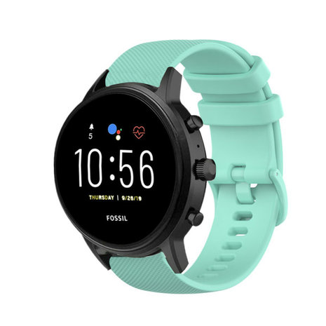 Strap-it Strap-it Bracelet silicone luxe Fossil Gen 5 (aqua)