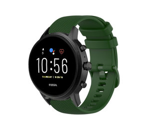 Strap-it Bracelet silicone luxe Fossil Gen 5 (vert armée)