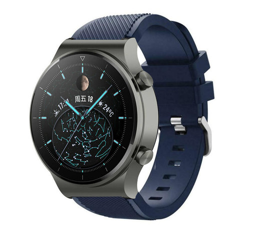 Strap-it Strap-it Bracelet silicone Huawei Watch GT 2 Pro (bleu foncé)