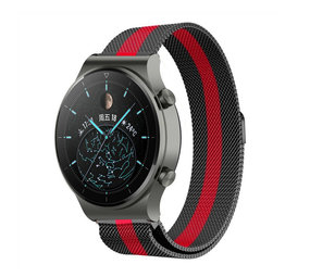 Strap-it Bracelet Milanais Huawei Watch GT 2 Pro (noir/rouge)