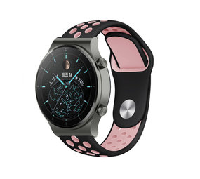 Strap-it Bracelet sport Huawei Watch GT 2 Pro (noir/rose)
