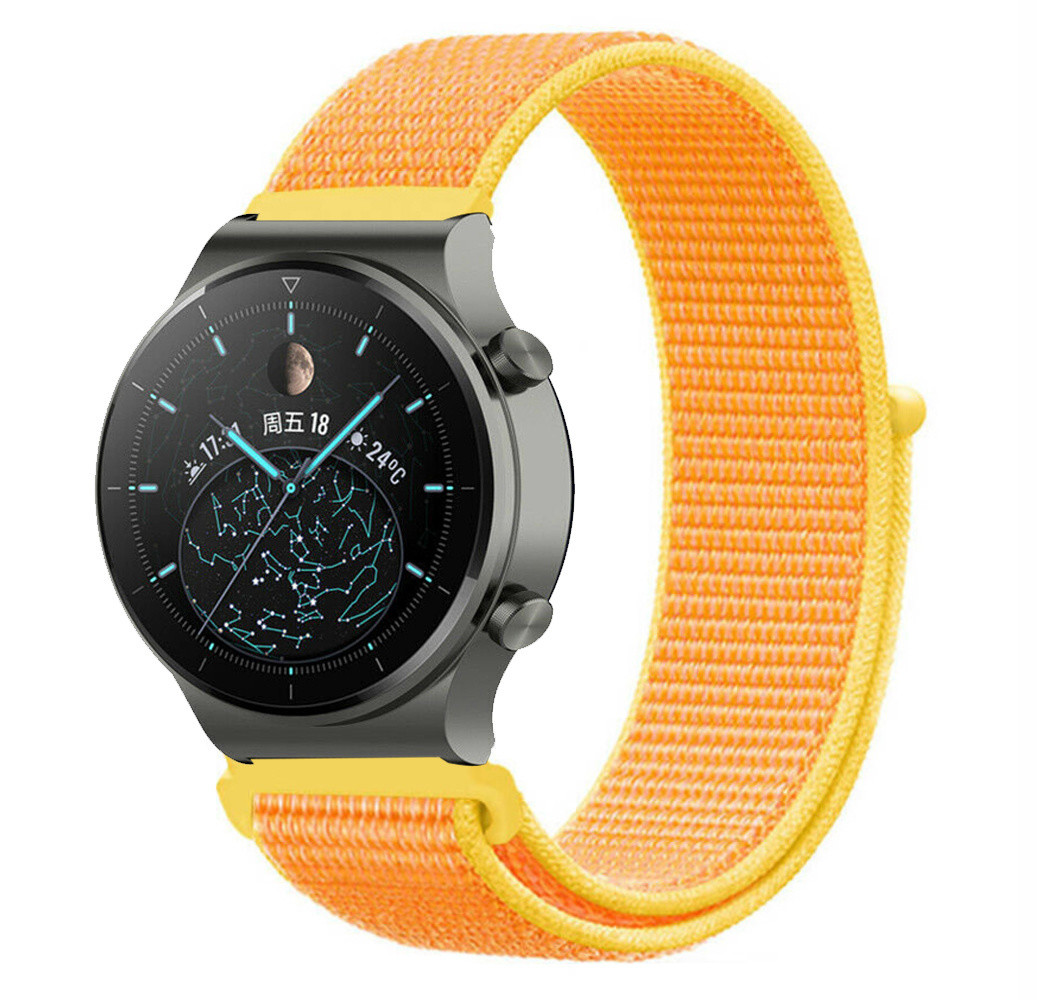 Strap-it Strap-it Bracelet nylon Huawei Watch GT 2 Pro (jaune clair) Strap-it Strap-it Bracelet nylon Huawei Watch GT 2 Pro (jaune clair)