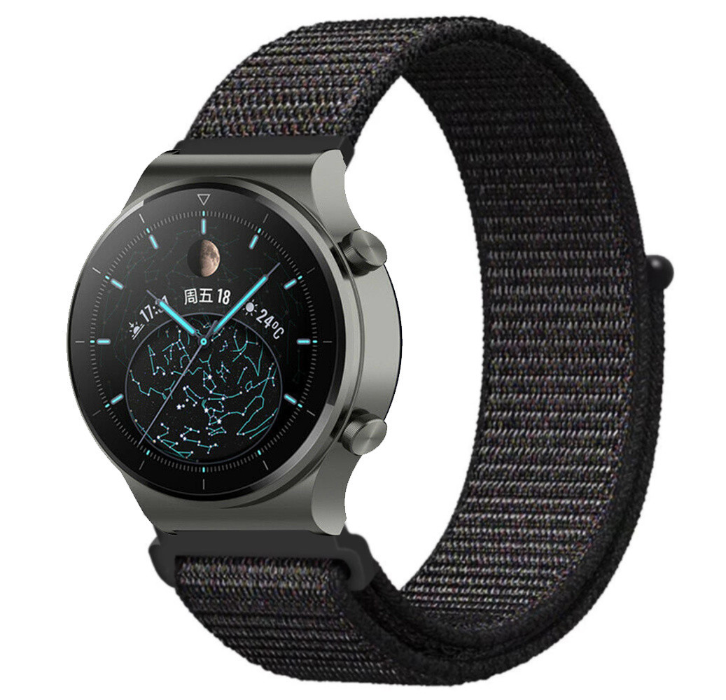 Strap-it Strap-it Bracelet nylon Huawei Watch GT 2 Pro (noir)