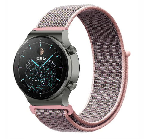Strap-it Strap-it Bracelet nylon Huawei Watch GT 2 Pro (sable rose)