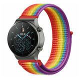 Strap-it Bracelet nylon Huawei Watch GT 2 Pro (arc-en-ciel)