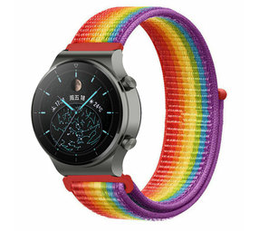 Strap-it Bracelet nylon Huawei Watch GT 2 Pro (arc-en-ciel)