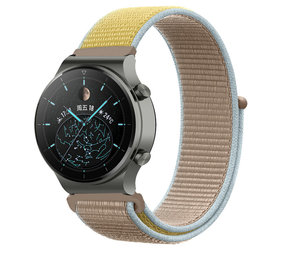 Strap-it Bracelet nylon Huawei Watch GT 2 Pro (chameau)