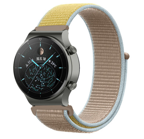 Strap-it Strap-it Bracelet nylon Huawei Watch GT 2 Pro (chameau)