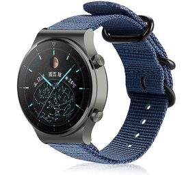 Strap-it Bracelet nylon boucle Huawei Watch GT 2 Pro (bleu)