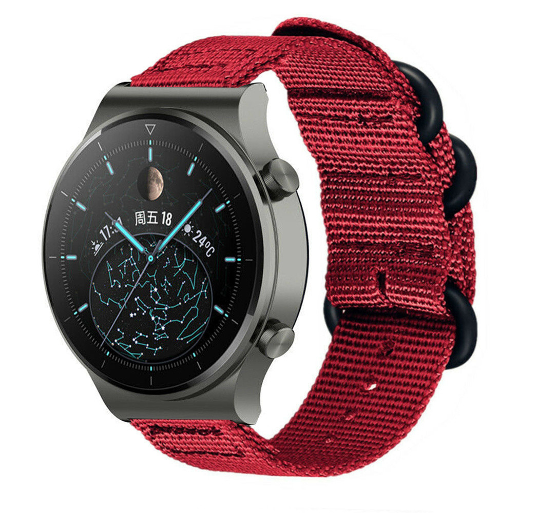 Strap-it Strap-it Bracelet nylon boucle Huawei Watch GT 2 Pro (rouge) Strap-it Strap-it Bracelet nylon boucle Huawei Watch GT 2 Pro (rouge)