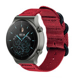 Strap-it Bracelet nylon boucle Huawei Watch GT 2 Pro (rouge)