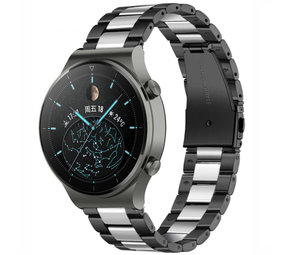 Strap-it Bracelet acier Huawei Watch GT 2 Pro (noir/argent) Strap-it Bracelet acier Huawei Watch GT 2 Pro (noir/argent)