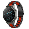 Strap-it Strap-it Bracelet acier Huawei Watch GT 2 Pro (noir/rouge) Strap-it Strap-it Bracelet acier Huawei Watch GT 2 Pro (noir/rouge)