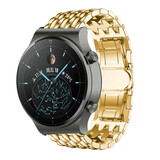 Strap-it Bracelet acier dragon Huawei Watch GT 2 Pro (or)