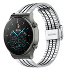 Strap-it Strap-it Bracelet acier inoxydable Huawei Watch GT 2 Pro (argent/noir)