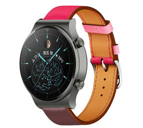 Strap-it Bracelet cuir Huawei Watch GT 2 Pro (rose/marron rouge)