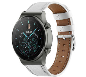 Strap-it Bracelet cuir Huawei Watch GT 2 Pro (blanc)