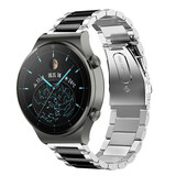 Strap-it Bracelet acier Huawei Watch GT 2 Pro (argent/noir)