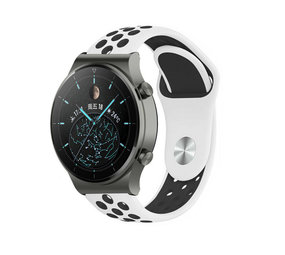 Strap-it Bracelet sport Huawei Watch GT 2 Pro (blanc/noir) Strap-it Bracelet sport Huawei Watch GT 2 Pro (blanc/noir)