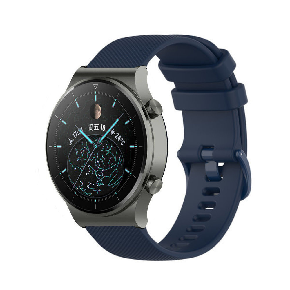 Strap-it Strap-it Bracelet silicone luxe Huawei Watch GT 2 Pro (bleu foncé)