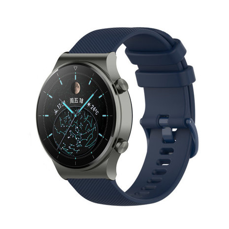 Strap-it Strap-it Bracelet silicone luxe Huawei Watch GT 2 Pro (bleu foncé)