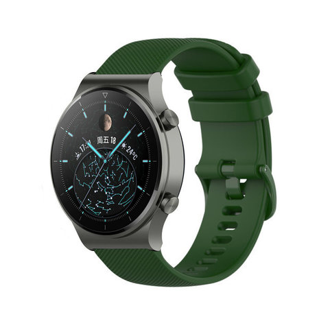 Strap-it Strap-it Bracelet silicone luxe Huawei Watch GT 2 Pro (vert armée)