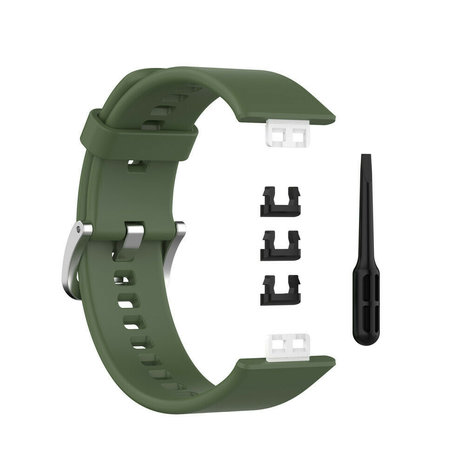 Strap-it Strap-it Bracelet silicone Huawei Watch Fit New (vert foncé)