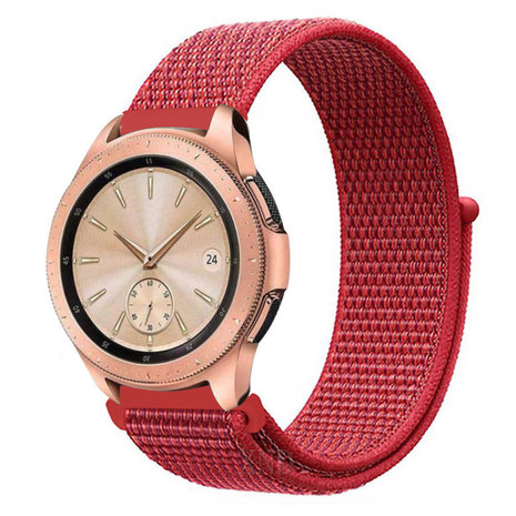 Strap-it Strap-it Bracelet nylon Samsung Galaxy Watch 42mm (rouge)