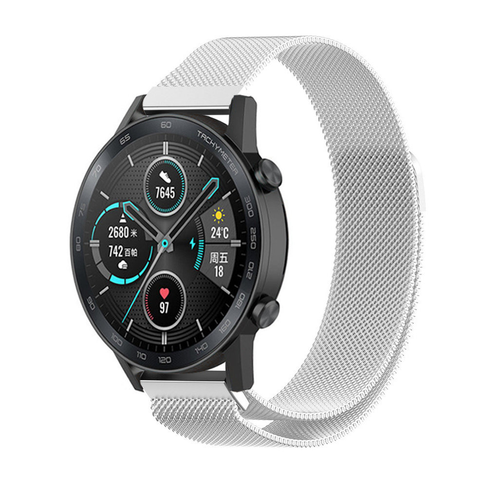 Strap-it Strap-it Bracelet Milanais Honor Magic Watch 2 (argent)