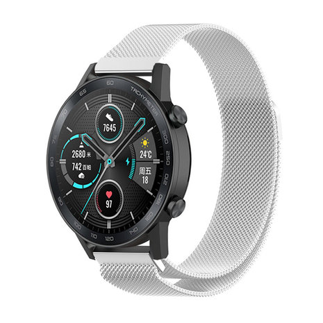 Strap-it Strap-it Bracelet Milanais Honor Magic Watch 2 (argent)