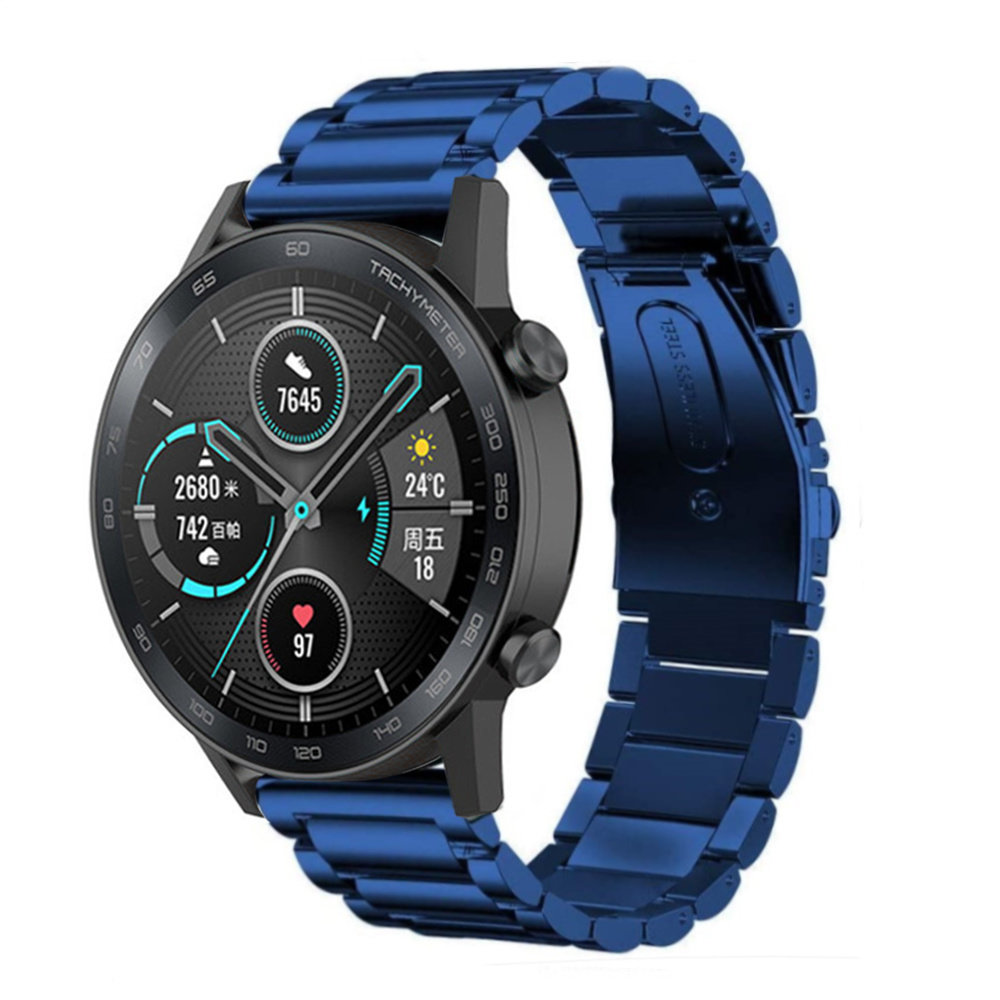 Strap-it Strap-it Bracelet acier Honor Magic Watch 2 (bleu)