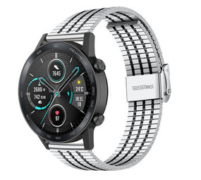 Strap-it Bracelet acier inoxydable Honor Magic Watch 2 (argent/noir)