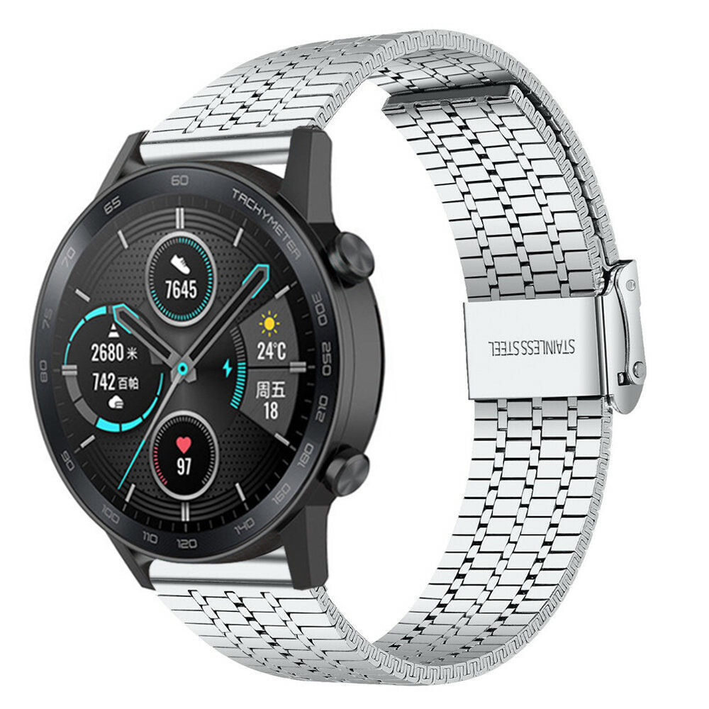 Strap-it Strap-it Bracelet acier inoxydable Honor Magic Watch 2 (argent)