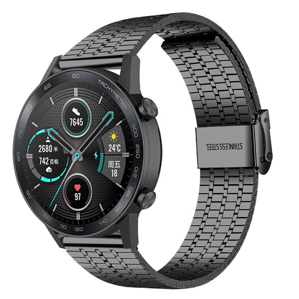 Strap-it Strap-it Bracelet acier inoxydable Honor Magic Watch 2 (noir) Strap-it Strap-it Bracelet acier inoxydable Honor Magic Watch 2 (noir)