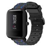 Strap-it Bracelet sport boucle Xiaomi Amazfit Bip (noir/bleu) Strap-it Bracelet sport boucle Xiaomi Amazfit Bip (noir/bleu)