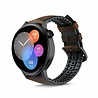 Strap-it Strap-it Bracelet silicone / cuir Huawei Watch GT 3 42mm (noir/marron) Strap-it Strap-it Bracelet silicone / cuir Huawei Watch GT 3 42mm (noir/marron)