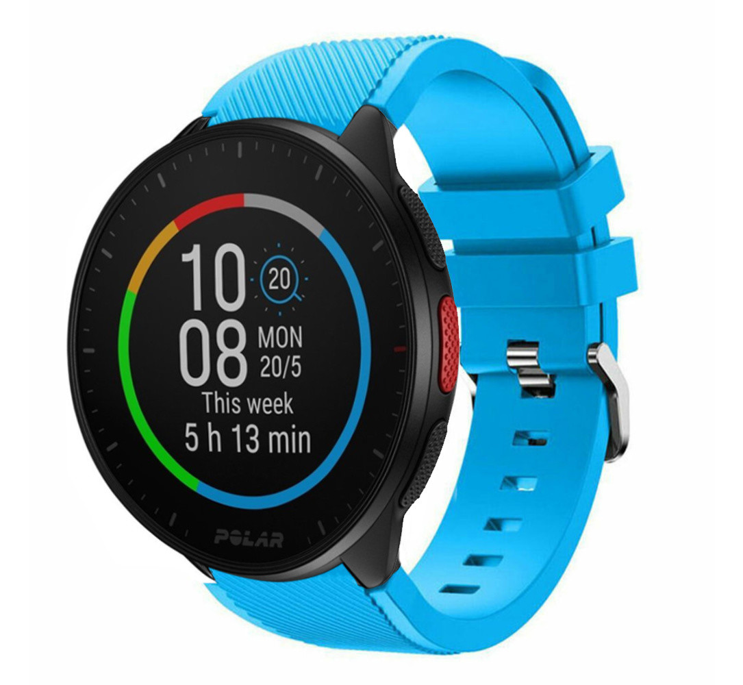 Strap-it Strap-it Bracelet silicone Polar Pacer (bleu clair)