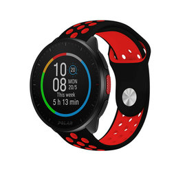 Strap-it Bracelet sport Polar Pacer (noir/rouge)