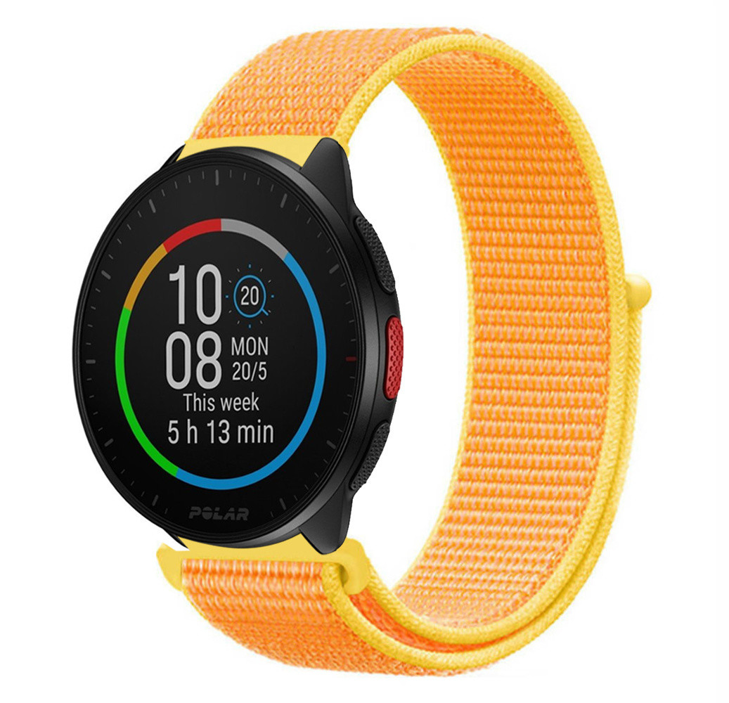 Strap-it Strap-it Bracelet nylon Polar Pacer (jaune clair)